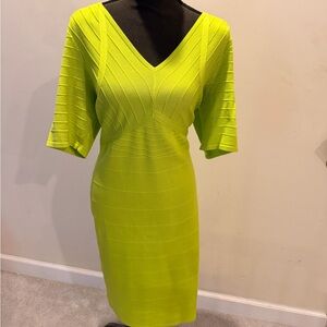 Ashley Stewart Lime Green Midi Dress NWT